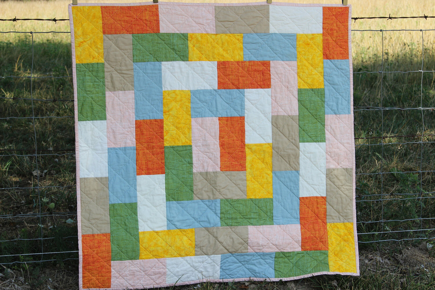 Bright & Colorful Quilted Table Topper