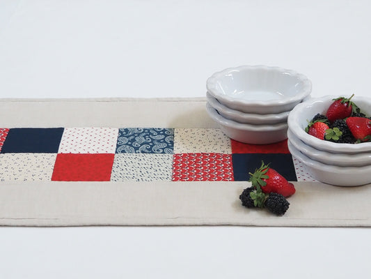 Red, White & Blue Quilted Table Runner