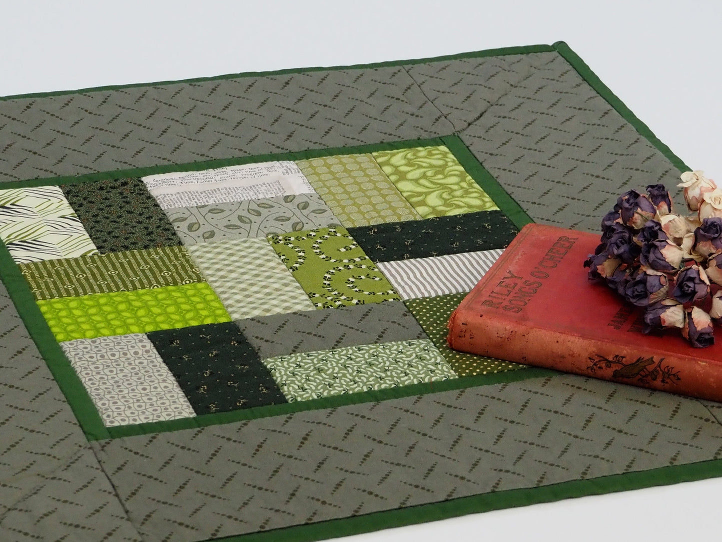 Green Quilted Table Topper